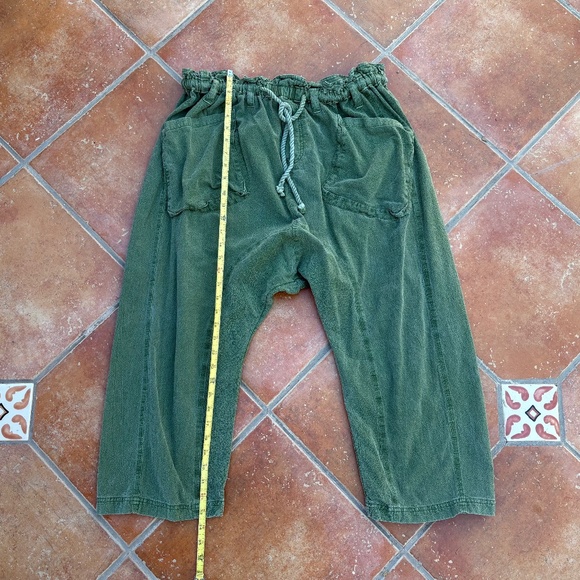 Free People Runyon Oversized Harem Pants Green Size S - Picture 5 of 7